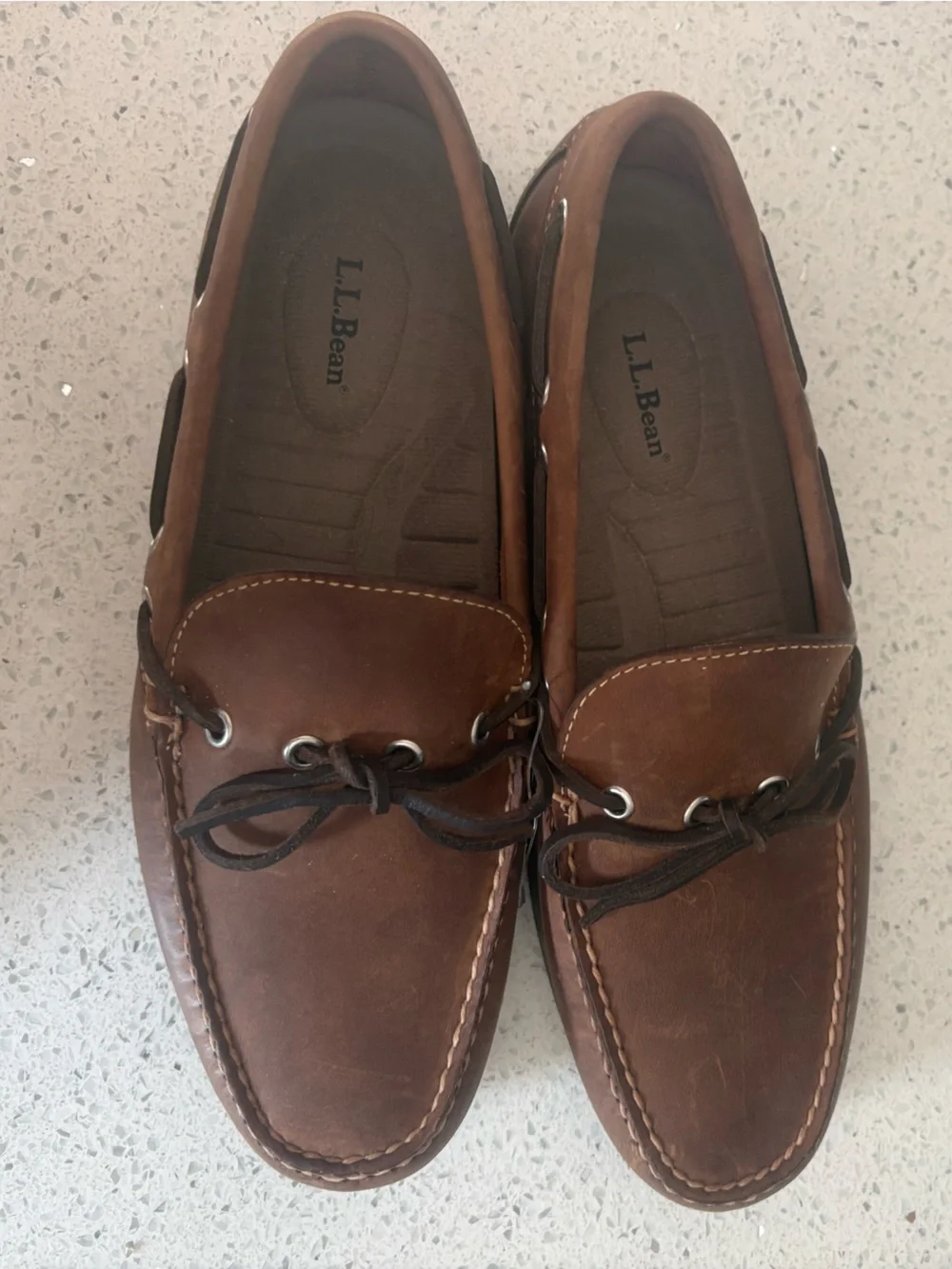 L.L.Bean Men’s Handsewn Camp Mocs Size 8.5 W (EE) Cactus Leather NWT